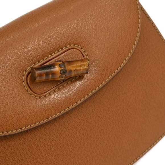 Gucci Brown Pigskin Bamboo 2way Handbag - Picture 4 of 10